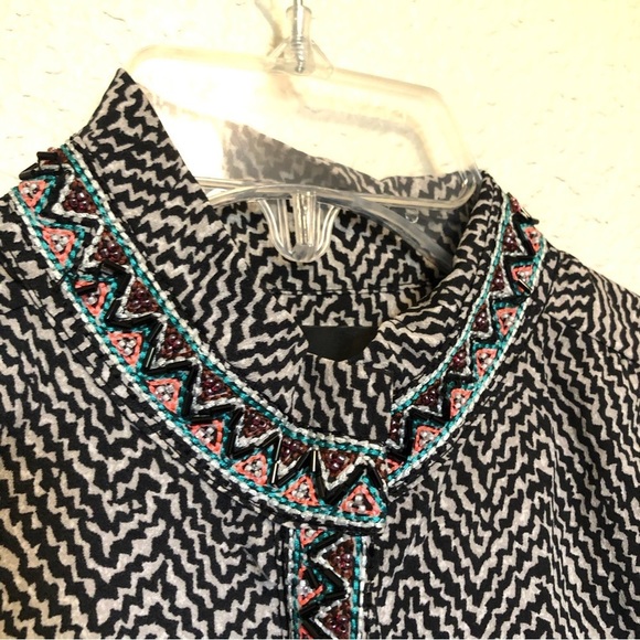 Maison Scotch Zigzag Print Sleeveless Jumpsuit Drawstring Waist size XS Petite - Picture 6 of 14